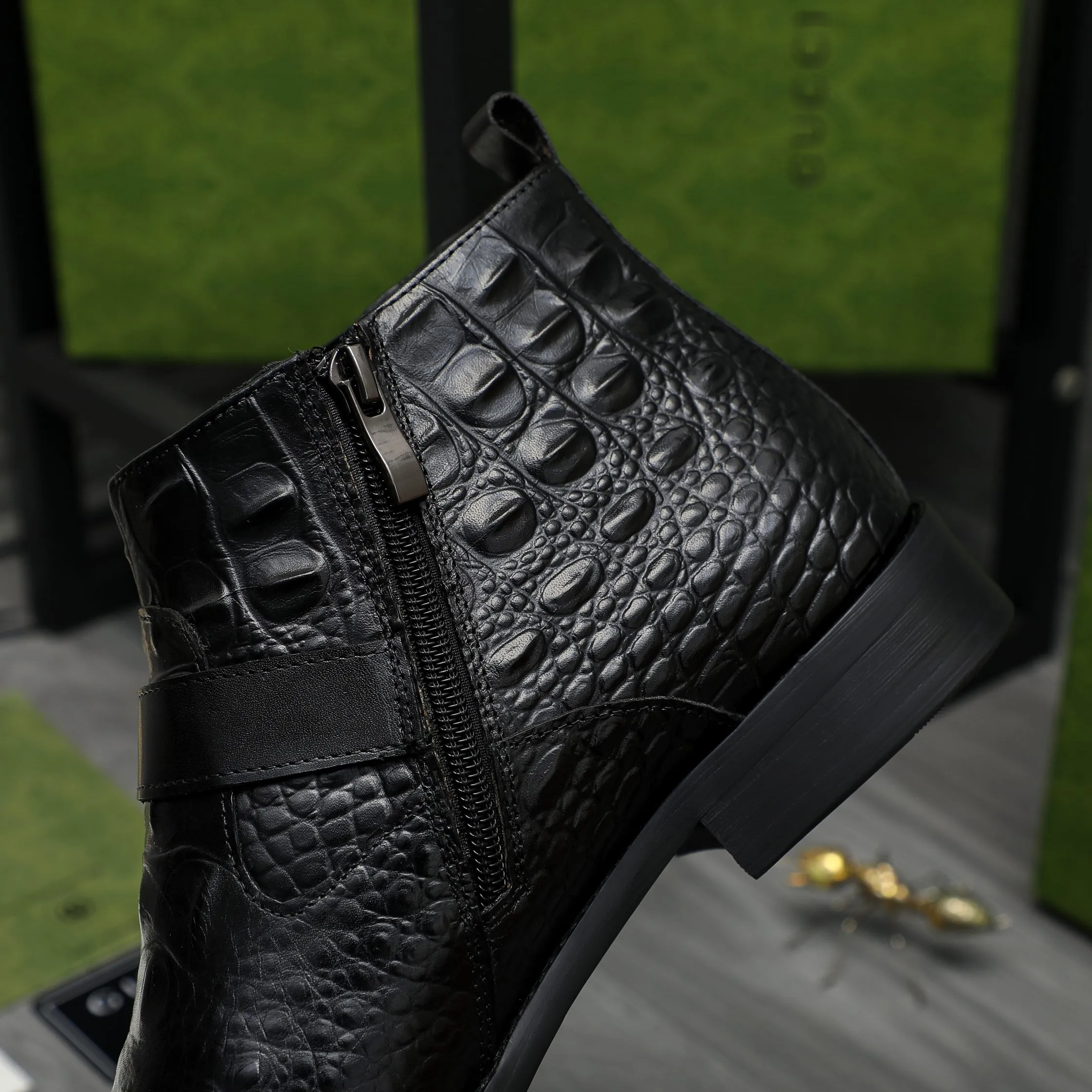 Men's shoes 💰p620 Product trademark: GUCCI "Gucci" high-top business leather shoes Regular size: 37-46 (37.46 is custom-made and non-returnable) Product materials: Selected crocodile pattern cowhide upper, pigskin lining, rubber outsole